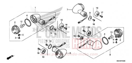 CLIGNOTANT (CB1100CA/CAD/TA/TAD) CB1100CAH de 2017